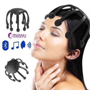 Head <b>Massager</b> Octopus Style with Music BT Voice Smart <b>Machine</b> Fully Automatic Vibration Scalp Relaxation Device - Product Image 3