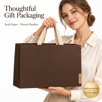 Sac en papier kraft vintage marron café imprimé sur mesure avec poignées en ruban pour torréfacteurs, salons de thé et commandes en gros