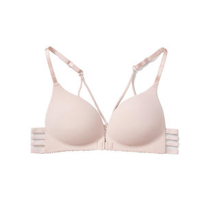 섹시한 크로스 벨트 백 브라 푸쉬업 삼각컵 통기성 여성용 원피스 와이어프리 인비저블 솔리드 패턴 언더웨어 - Product Image 5