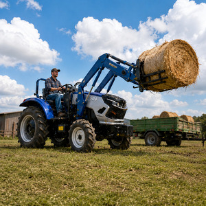 <span class=keywords><strong>Tracteur</strong></span> <span class=keywords><strong>agricole</strong></span> compact diesel 4x4 50 CV avec chargeur frontal et <span class=keywords><strong>fourche</strong></span> à balles <span class=keywords><strong>pour</strong></span> le chargement de foin et la manutention <span class=keywords><strong>agricole</strong></span> - Product Image 1