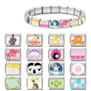 Italian Module Sweet Fresh Multi-functional DIY Creative Italian-style Connectable Electroplated Charm Animal Shape Bracelets - Product Image 4