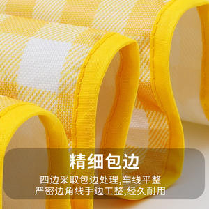 เสื่อปิกนิก Doormate สีเหลืองลายตารางสี่เหลี่ยมผืนผ้า กันความชื้น สำหรับกิจกรรมกลางแจ้ง ตั้งแคมป์ ชายหาด พกพาสะดวก - Product Image 2