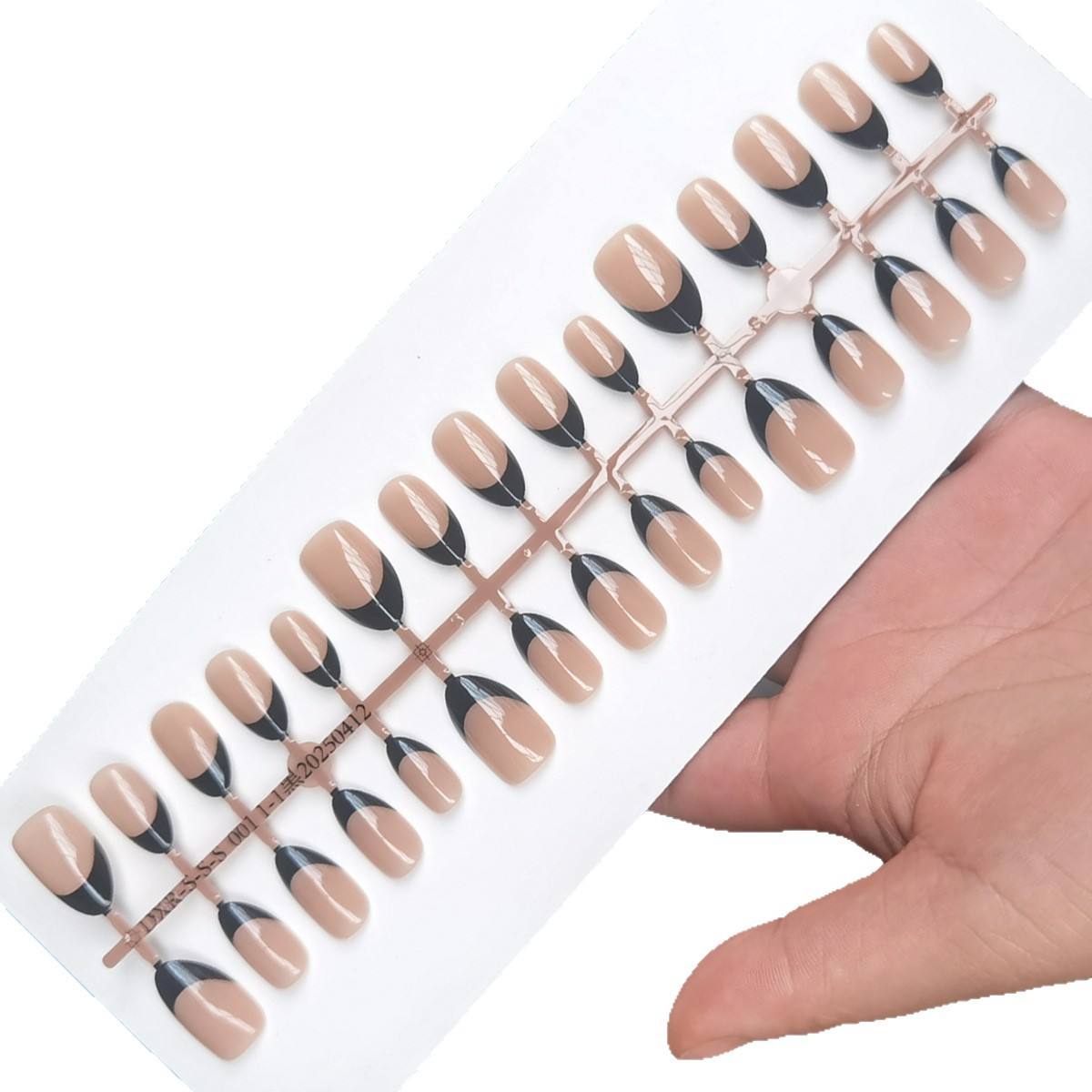 Customizable XS/S/M 30Pcs/row French False Nails Tips Short Almond Shape Solid Color Press on Nail Artificial Nails Supplier