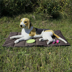 <b>Folding</b> Pet Mat Rectangle Coffee Gray Blue Fabric Dog Sleeping Mat Outdoor Camping Travel Portable Pet <b>Bed</b> - Product Image 4