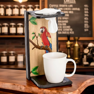 ชั้นวางชงกาแฟแบบพกพาทำจากไม้ทรงสี่เหลี่ยมเรียบง่าย สำหรับชงกาแฟแบบดริปช่องเดียวด้วยมือ - Product Image 6