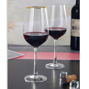 <span class=keywords><strong>Lot</strong></span> de 2 Verres <span class=keywords><strong>à</strong></span> <span class=keywords><strong>Vin</strong></span> <span class=keywords><strong>À</strong></span> Bord Doré Ensemble de Cadeaux - Product Image 1