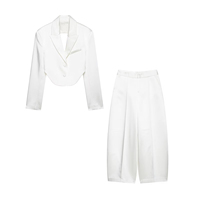 TAOP&ZA 2026 – Nouveau pantalon de costume taille haute à jambes larges, élégant et simple, pour femme, collection été 1255858 1255468