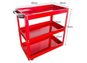 3-Hai Lớp Cơ Khí Hội Thảo Công Cụ Giỏ Hàng Xe Đẩy Bánh Xe-Đính Kèm Hộp Công Cụ Nhà Để Xe Bàn làm việc Kệ Cho Xe Phụ Kiện Lưu Trữ - Product Image 5