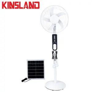 Rechargeable stand fan AC-DC Brushless Motor energy 16 inch emergency solar fan with solar panel