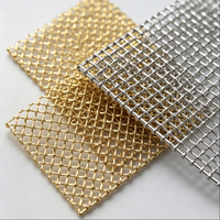 Grillage décoratif métallique tissé, treillis en acier inoxydable pour balustrade d'escalier, porte d'armoire, séparateur d'espace