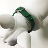 Collier pour chien en sangle PVC robuste, imperméable, de luxe, durable, avec boucle à dégagement rapide, vert vif, réglable