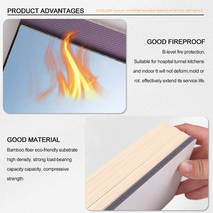 Panneau mural en bois de bambou et charbon de bois de 8 mm pour la décoration intérieure et le plafond <span class=keywords><strong>suspendu</strong></span> - Écologique et imperméable - Product Image 3