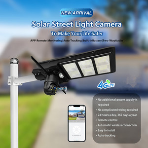 4MP 4G LTE avec CCTV <span class=keywords><strong>batterie</strong></span> au lithium lumière panneau solaire solaire tout en un sécurité caméra solaire lampadaire - Product Image 3