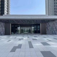 Carrelage en porcelaine, 18 mm d'épaisseur, surface flammée, aspect pierre, résistant à l'usure, pavé de sol extérieur pour cour de villa