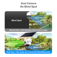 6MP 6K HD caméra extérieure 360 PTZ IP CCTV sans fil WIFI solaire 4G carte Sim caméra de sécurité