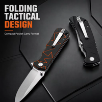 Couteau pliant en acier 5CR14 avec manche G10, couteau tactique de survie en plein air, couteau de camping EDC