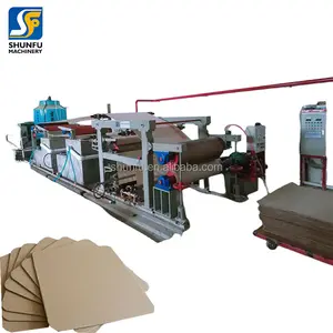 Piccola scala industrie usa e getta legante macchina di cartone con sistema di preparazione stock e macchina di formatura