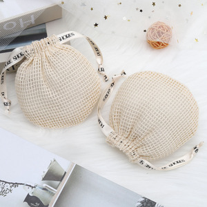 Sac en coton à cordon de serrage avec logo personnalisé imprimé, nouvelle conception, haute qualité, promotion, pour savon, bijoux, cosmétiques, pochette en coton à mailles - Product Image 1