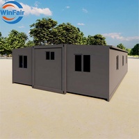 Maison conteneur modulaire pliable extensible WinFair de 40 pieds avec toilettes et douche préfabriquée pour habitation / Casa Container