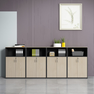 Organisateur de poste de travail contemporain meubles armoires de rangement de bureau 5 portes verrouillables classeur en bois bibliothèque avec serrure - Product Image 3