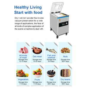 DZ-400, оптовая продажа, низкая цена, коммерческая однокамерная пищевая влажная сухая промышленная герметизация, упаковщик мяса, вакуумная упаковочная машина - Product Image 3