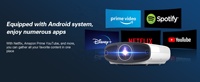 Nuevo Proyector 4K 1080P con Sistema Oficial de Google TV, el Más Vendido en Amazon, Mini Proyector Portátil para Cine en Casa, Compatible con Teléfonos