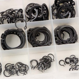 C-Type Shaft Retaining <b>Ring</b> Set 225pc Carbon Steel Metric Snap In Home Use Tool Kit - Product Image 3