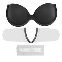 1 Paire de Soutiens-Gorge Invisibles à Bandes Latérales Amovibles pour Tenues Tendance, Soutien-Gorge Push-Up Respirant et Fort pour Femmes, Cache-Tétons Invisibles