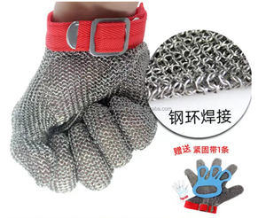BSP A9 acier inoxydable boucher métal maille <span class=keywords><strong>boucherie</strong></span> anneau garde bouclier Anti-coupe chaîne courrier huître Guantes De Malla Acero gants - Product Image 1