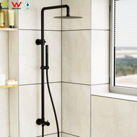 Ensemble de douche combiné Watermark en acier inoxydable 304, salle de bain, inox double, douche sur rail, colonne de douche avec ensemble d'entrée d'eau