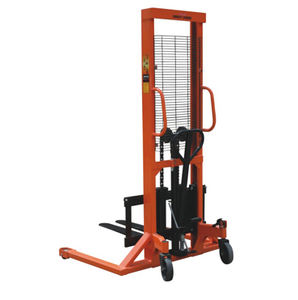 Cargo Forklift Manual Stacker Fork Lift <span class=keywords><strong>Truck</strong></span> <span class=keywords><strong>Hand</strong></span> Fork Lift - Product Image 1