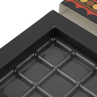 Boîte d'emballage coulissante de truffe de Baklava biodégradable faite à la main boîte-cadeau de luxe de chocolat personnalisée avec plateau