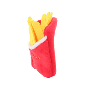 Juguete Ecológico para Perros de Peluche con Diseño de Comida (Pizza, Hamburguesa, Bistec, Helado, Papas Fritas) para Uso en Interiores - Product Image 3
