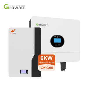 Wingosolarソーラーパワー6kwハイブリッドパワーシステムオフグリッドソーラーパネルバッテリーとインバーター付きコンプリートキットGrowatt SPF6000ES - Product Image 2