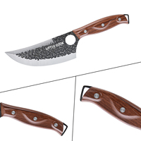 Couteau de chef viking fait à la main, couteau à désosser de boucher de 6 pouces, acier au carbone forgé, acier inoxydable, couteau de cuisine, couteau de camping, couteau à abattre pour la viande