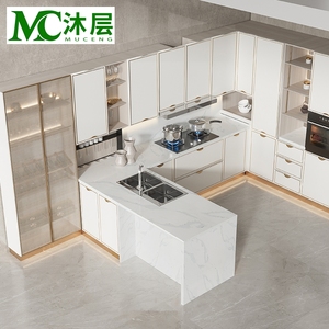 Armadi da cucina <span class=keywords><strong>di</strong></span> <span class=keywords><strong>lusso</strong></span> moderno Set completo <span class=keywords><strong>di</strong></span> vetro porta in marmo cerniera importato per la casa aggiornamento dispensa mobili vendita - Product Image 4