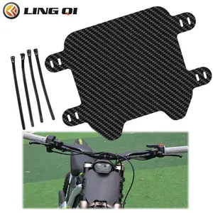 LINGQI Pièces détachées pour motos SURRON Light Bee Plaque d'immatriculation en fibre de carbone modifiée pour SURRON Accessoires de plaque d'immatriculation de SUR-RON