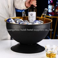 Seau à glace de luxe en acier inoxydable de grande taille pour bar et KTV