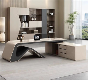 Escritorio Ejecutivo de Madera para Abogado, Estilo Italiano, de Lujo, Moderno, para el Hogar, con Cajón - Product Image 1