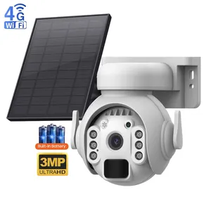 كاميرا مراقبة المزارع الشمسية والأمن الشمسي واي فاي لاسلكية في الهواء الطلق 4G Gsm CCTV الشمسية مع بطاقة Sim