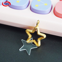 Customized Special Shaped Star Moon Transparent Glass Disc, High Gloss Polished Jewelry Accessories Inlaid with Tempered Glass