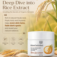 Crème Visage au Riz Marque Blanche 30g avec Extrait de Riz, Niacinamide, Acide Hyaluronique – Hydratant Éclaircissant – Usine OEM