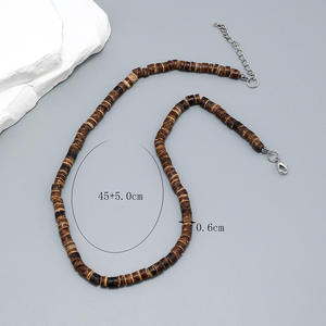 Boho fait à la main Hawaii plage noix de coco coquille <span class=keywords><strong>collier</strong></span> de perles mode pierre Turquoise naturelle Puka coquille <span class=keywords><strong>surf</strong></span> <span class=keywords><strong>collier</strong></span> pour hommes - Product Image 5