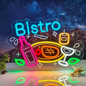 Enseigne au néon de Bistro, néons suspendus Art mural Décoration pour bistro français italien Trattoria Café CUSTOM LED NEON LIGHTS - Product Image 5