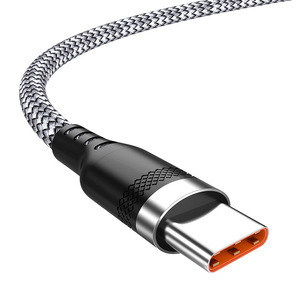 <span class=keywords><strong>สาย</strong></span>ดาต้า USB-A เป็น <span class=keywords><strong>Type</strong></span>-<span class=keywords><strong>C</strong></span> แบบถัก <span class=keywords><strong>สาย</strong></span>ทองแดงแท้ พร้อมปลอกหุ้มอะลูมิเนียมอัลลอยด์ สำหรับการชาร์จเร็วและการถ่ายโอนข้อมูล - โทรศัพท์มือถือ - Product Image 3
