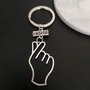 Forever Love Keychains Metal Finger Heart Charm Keyring <strong>Valentines</strong> <strong>Day</strong> <strong>Boyfriend</strong> Girlfriend Anniversary Wedding <strong>Gift</strong> - Product Image 4