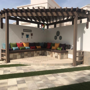 Pergola en bois <span class=keywords><strong>composite</strong></span> imperméable <span class=keywords><strong>de</strong></span> WPC pour la maison et le <span class=keywords><strong>jardin</strong></span> extérieurs Assemblée facile - Product Image 5