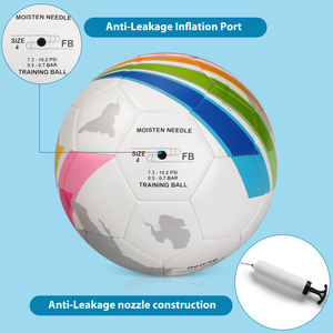 Balón de Fútbol Tallas 3, 4, 5 con PU, TPU, PVC de Alta Calidad y Cámara de Butilo y Nylon Avanzada para Entrenamiento en Interiores y Exteriores - Product Image 2