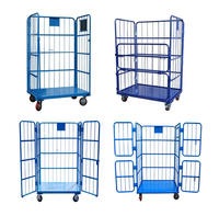 Carretilla de Mano Plegable de Acero Soldado de Alto Rendimiento, Proveedor de Fábrica OEM de China, Almacenamiento Industrial Portátil, Carga de 350 kg