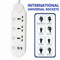 Çok Amaçlı 2 USB+1 Tip-C Priz Çoğaltıcı, AB ABD BK Standart Güç Adaptörü Prizleri Uyumlu Uzatma Prizi